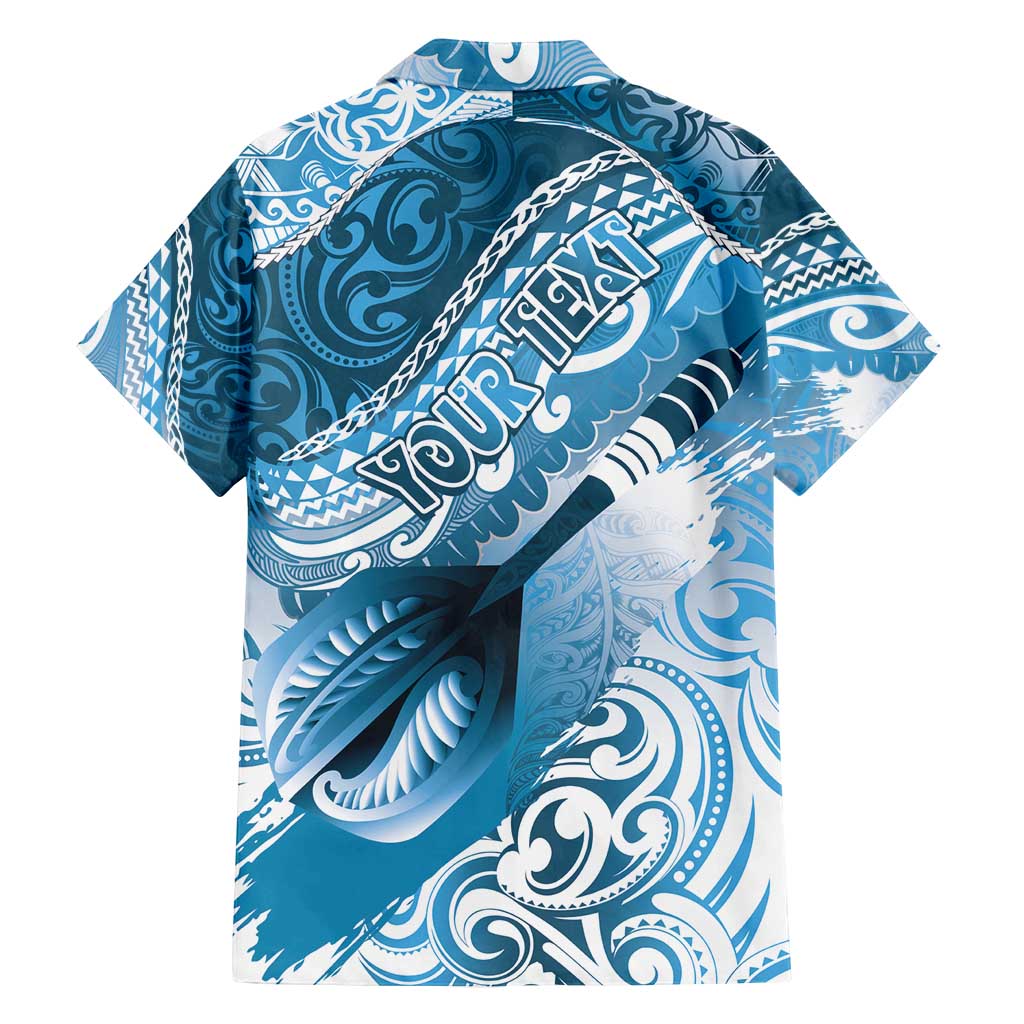 Personalised New Zealand Aotearoa Darts Masters Family Matching Puletasi and Hawaiian Shirt Maori Art Tattoo with Tribal Dart Symbol Blue LT03 - Polynesian Pride