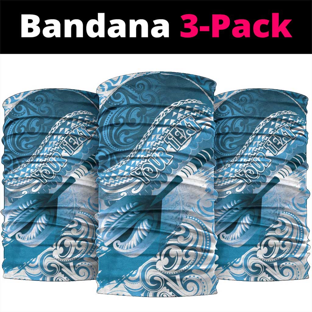 Personalised New Zealand Aotearoa Darts Masters Neck Gaiter Maori Art Tattoo with Tribal Dart Symbol Blue LT03 package One Size: 25*50cm Blue - Polynesian Pride