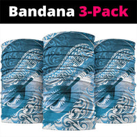 Personalised New Zealand Aotearoa Darts Masters Neck Gaiter Maori Art Tattoo with Tribal Dart Symbol Blue LT03 package One Size: 25*50cm Blue - Polynesian Pride