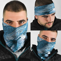 Personalised New Zealand Aotearoa Darts Masters Neck Gaiter Maori Art Tattoo with Tribal Dart Symbol Blue LT03 - Polynesian Pride
