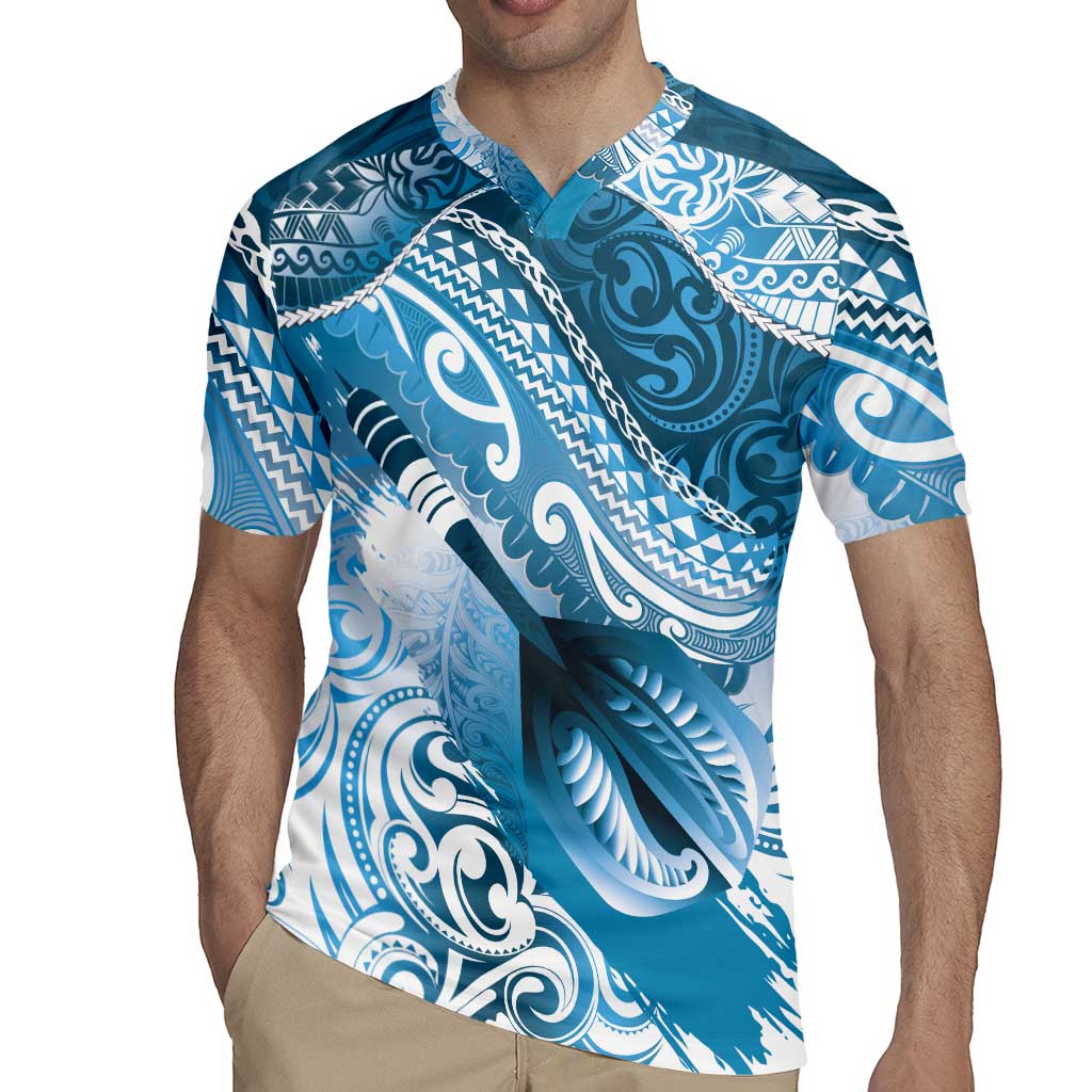 Personalised New Zealand Aotearoa Darts Masters Rugby Jersey Maori Art Tattoo with Tribal Dart Symbol Blue LT03 - Polynesian Pride