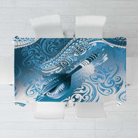 Personalised New Zealand Aotearoa Darts Masters Tablecloth Maori Art Tattoo with Tribal Dart Symbol Blue LT03 Blue - Polynesian Pride