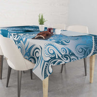 Personalised New Zealand Aotearoa Darts Masters Tablecloth Maori Art Tattoo with Tribal Dart Symbol Blue LT03 - Polynesian Pride