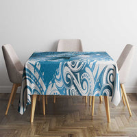 Personalised New Zealand Aotearoa Darts Masters Tablecloth Maori Art Tattoo with Tribal Dart Symbol Blue LT03 - Polynesian Pride