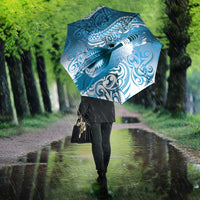 Personalised New Zealand Aotearoa Darts Masters Umbrella Maori Art Tattoo with Tribal Dart Symbol Blue LT03 - Polynesian Pride