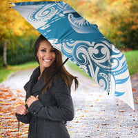 Personalised New Zealand Aotearoa Darts Masters Umbrella Maori Art Tattoo with Tribal Dart Symbol Blue LT03 - Polynesian Pride