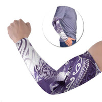 Personalised New Zealand Aotearoa Darts Masters Arm Sleeves Maori Art Tattoo with Tribal Dart Symbol Purple LT03 Set of 2 Purple - Polynesian Pride