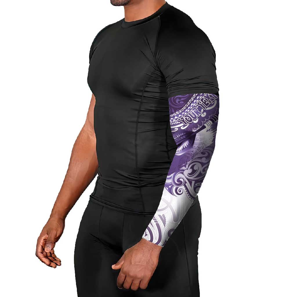 Personalised New Zealand Aotearoa Darts Masters Arm Sleeves Maori Art Tattoo with Tribal Dart Symbol Purple LT03 - Polynesian Pride