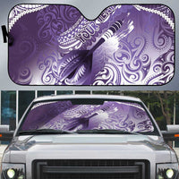 Personalised New Zealand Aotearoa Darts Masters Auto Sun Shade Maori Art Tattoo with Tribal Dart Symbol Purple LT03 Purple - Polynesian Pride