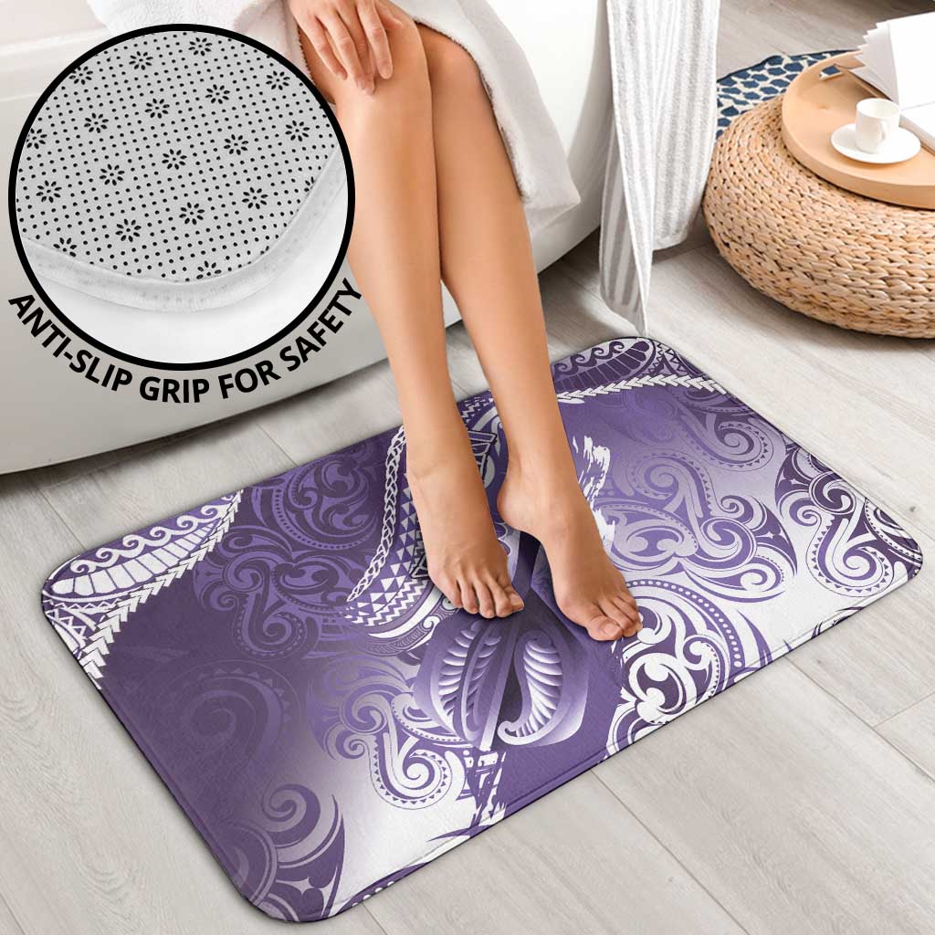 Personalised New Zealand Aotearoa Darts Masters Bathroom Set Maori Art Tattoo with Tribal Dart Symbol Purple LT03 - Polynesian Pride