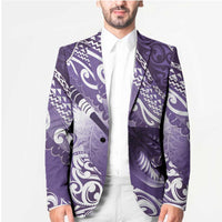 Personalised New Zealand Aotearoa Darts Masters Blazer Maori Art Tattoo with Tribal Dart Symbol Purple LT03 - Polynesian Pride