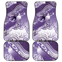 Personalised New Zealand Aotearoa Darts Masters Car Mats Maori Art Tattoo with Tribal Dart Symbol Purple LT03 - Polynesian Pride