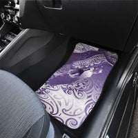 Personalised New Zealand Aotearoa Darts Masters Car Mats Maori Art Tattoo with Tribal Dart Symbol Purple LT03 - Polynesian Pride