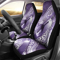 Personalised New Zealand Aotearoa Darts Masters Car Seat Cover Maori Art Tattoo with Tribal Dart Symbol Purple LT03 - Polynesian Pride