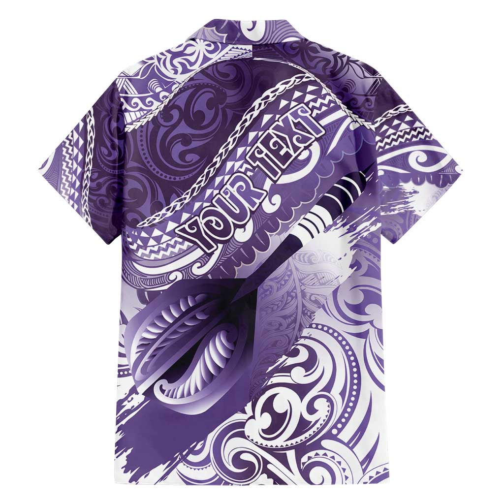 Personalised New Zealand Aotearoa Darts Masters Hawaiian Shirt Maori Art Tattoo with Tribal Dart Symbol Purple LT03 - Polynesian Pride