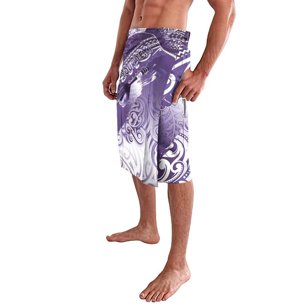 Personalised New Zealand Aotearoa Darts Masters Lavalava Maori Art Tattoo with Tribal Dart Symbol Purple LT03 - Polynesian Pride