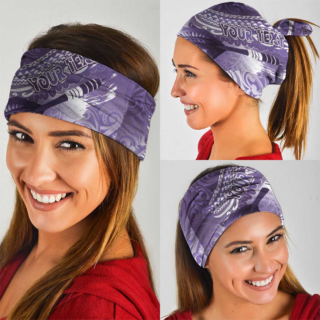 Personalised New Zealand Aotearoa Darts Masters Neck Gaiter Maori Art Tattoo with Tribal Dart Symbol Purple LT03 - Polynesian Pride