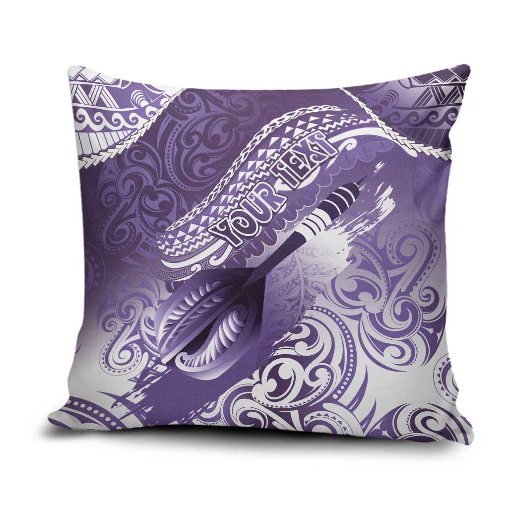 Personalised New Zealand Aotearoa Darts Masters Pillow Cover Maori Art Tattoo with Tribal Dart Symbol Purple LT03 Purple - Polynesian Pride