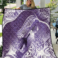 Personalised New Zealand Aotearoa Darts Masters Quilt Maori Art Tattoo with Tribal Dart Symbol Purple LT03 Purple - Polynesian Pride
