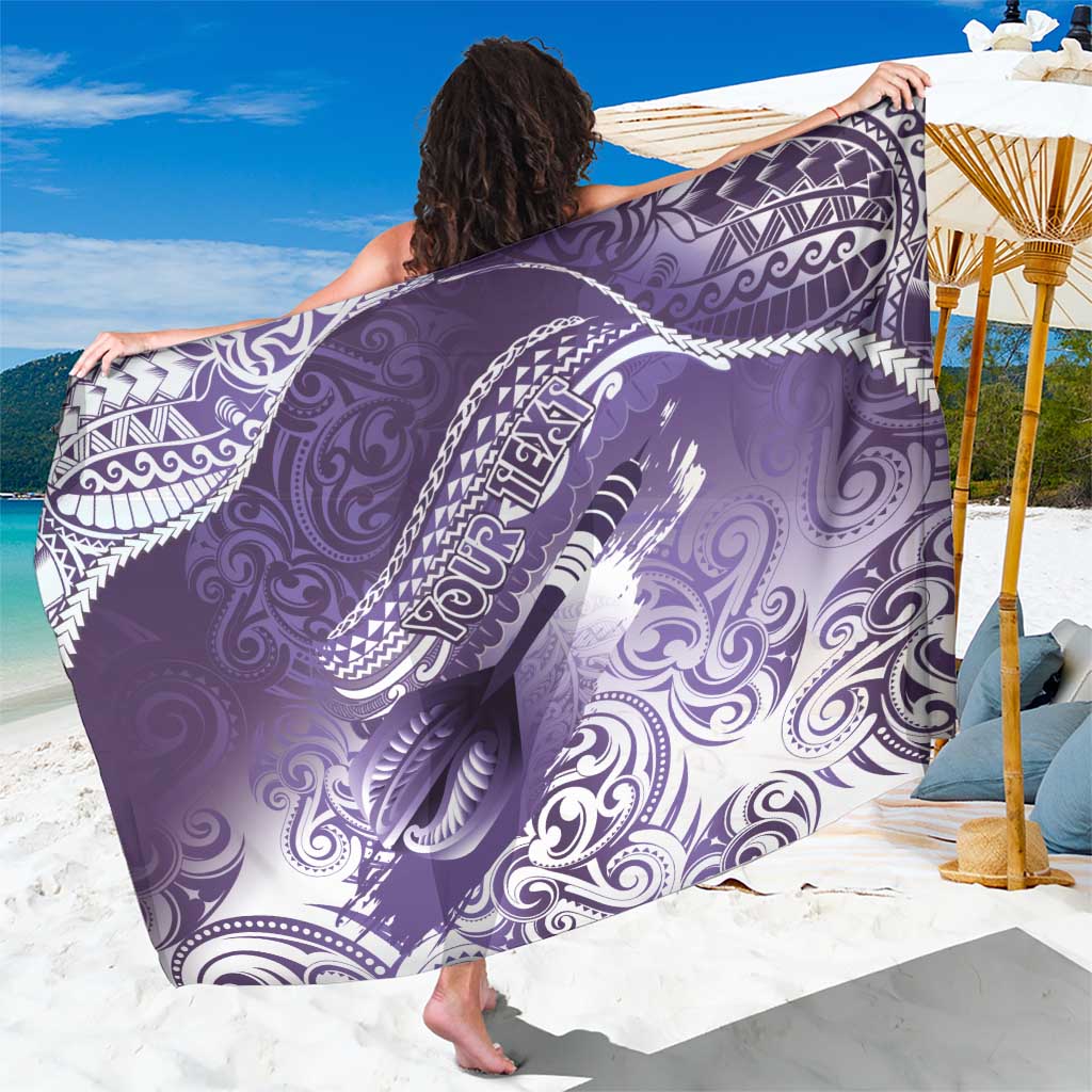 Personalised New Zealand Aotearoa Darts Masters Sarong Maori Art Tattoo with Tribal Dart Symbol Purple LT03 One Size 44 x 66 inches Purple - Polynesian Pride