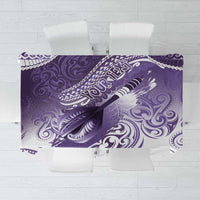 Personalised New Zealand Aotearoa Darts Masters Tablecloth Maori Art Tattoo with Tribal Dart Symbol Purple LT03 Purple - Polynesian Pride