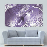 Personalised New Zealand Aotearoa Darts Masters Tapestry Maori Art Tattoo with Tribal Dart Symbol Purple LT03 - Polynesian Pride