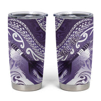 Personalised New Zealand Aotearoa Darts Masters Tumbler Cup Maori Art Tattoo with Tribal Dart Symbol Purple LT03 Purple - Polynesian Pride