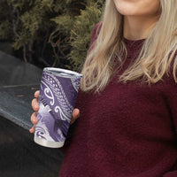 Personalised New Zealand Aotearoa Darts Masters Tumbler Cup Maori Art Tattoo with Tribal Dart Symbol Purple LT03 - Polynesian Pride