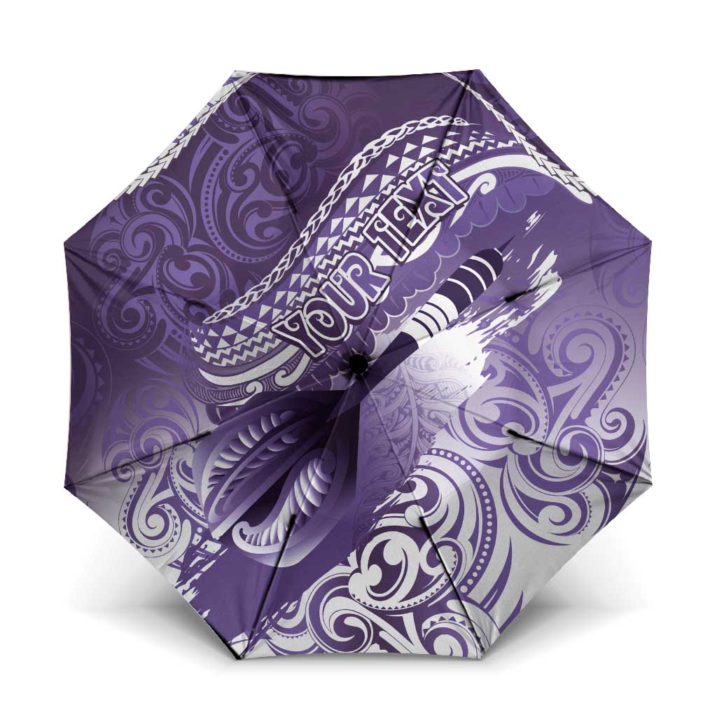 Personalised New Zealand Aotearoa Darts Masters Umbrella Maori Art Tattoo with Tribal Dart Symbol Purple LT03 One Size Folded 11.42 inch Opened Diameter 37.4 inch Purple - Polynesian Pride