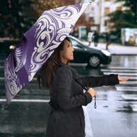 Personalised New Zealand Aotearoa Darts Masters Umbrella Maori Art Tattoo with Tribal Dart Symbol Purple LT03 - Polynesian Pride