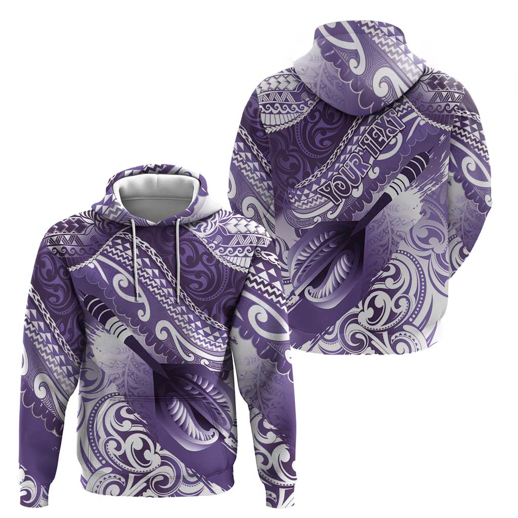 Personalised New Zealand Aotearoa Darts Masters Zip Hoodie Maori Art Tattoo with Tribal Dart Symbol Purple LT03 - Polynesian Pride