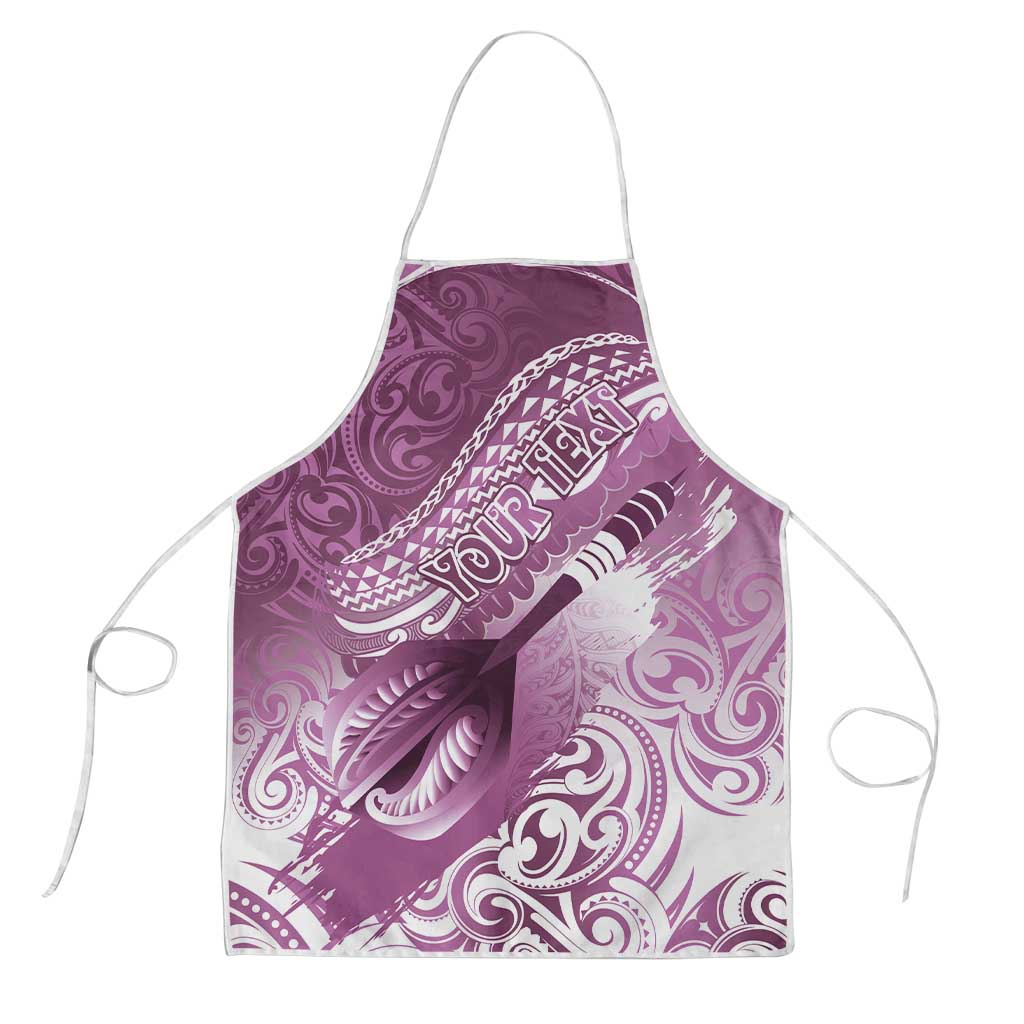 Personalised New Zealand Aotearoa Darts Masters Apron Maori Art Tattoo with Tribal Dart Symbol Pink LT03 Pink - Polynesian Pride