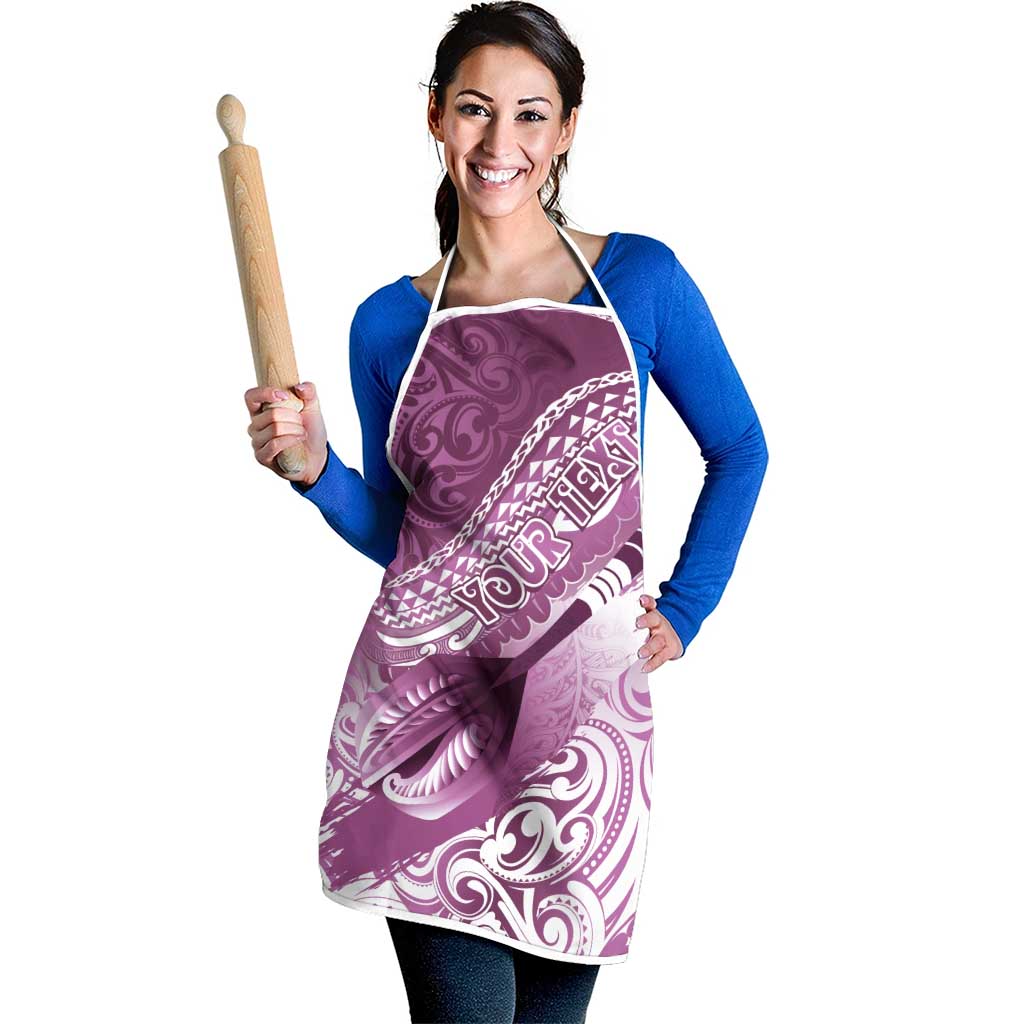 Personalised New Zealand Aotearoa Darts Masters Apron Maori Art Tattoo with Tribal Dart Symbol Pink LT03 - Polynesian Pride