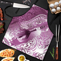 Personalised New Zealand Aotearoa Darts Masters Apron Maori Art Tattoo with Tribal Dart Symbol Pink LT03 Pink - Polynesian Pride
