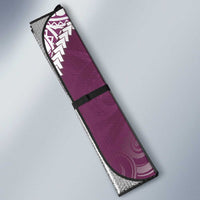 Personalised New Zealand Aotearoa Darts Masters Auto Sun Shade Maori Art Tattoo with Tribal Dart Symbol Pink LT03 - Polynesian Pride