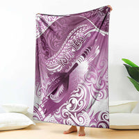 Personalised New Zealand Aotearoa Darts Masters Blanket Maori Art Tattoo with Tribal Dart Symbol Pink LT03 - Polynesian Pride