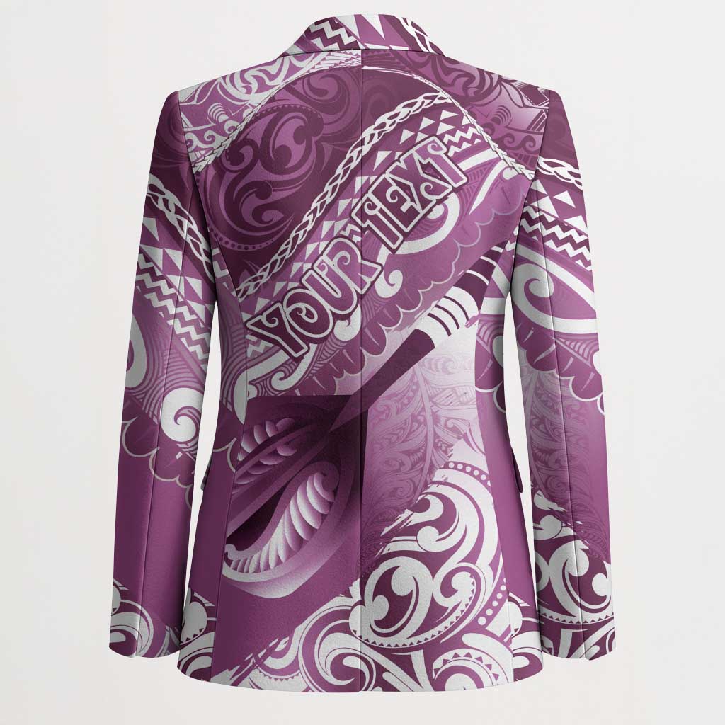 Personalised New Zealand Aotearoa Darts Masters Blazer Maori Art Tattoo with Tribal Dart Symbol Pink LT03 - Polynesian Pride