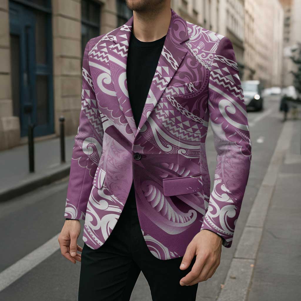 Personalised New Zealand Aotearoa Darts Masters Blazer Maori Art Tattoo with Tribal Dart Symbol Pink LT03 - Polynesian Pride