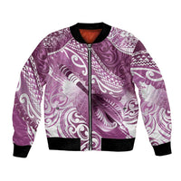 Personalised New Zealand Aotearoa Darts Masters Bomber Jacket Maori Art Tattoo with Tribal Dart Symbol Pink LT03 Unisex Pink - Polynesian Pride