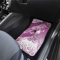 Personalised New Zealand Aotearoa Darts Masters Car Mats Maori Art Tattoo with Tribal Dart Symbol Pink LT03 - Polynesian Pride