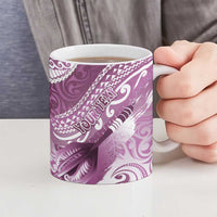 Personalised New Zealand Aotearoa Darts Masters Ceramic Mug Maori Art Tattoo with Tribal Dart Symbol Pink LT03 - Polynesian Pride
