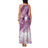 Personalised New Zealand Aotearoa Darts Masters Family Matching Tank Maxi Dress and Hawaiian Shirt Maori Art Tattoo with Tribal Dart Symbol Pink LT03 - Polynesian Pride