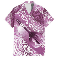 Personalised New Zealand Aotearoa Darts Masters Hawaiian Shirt Maori Art Tattoo with Tribal Dart Symbol Pink LT03 Pink - Polynesian Pride