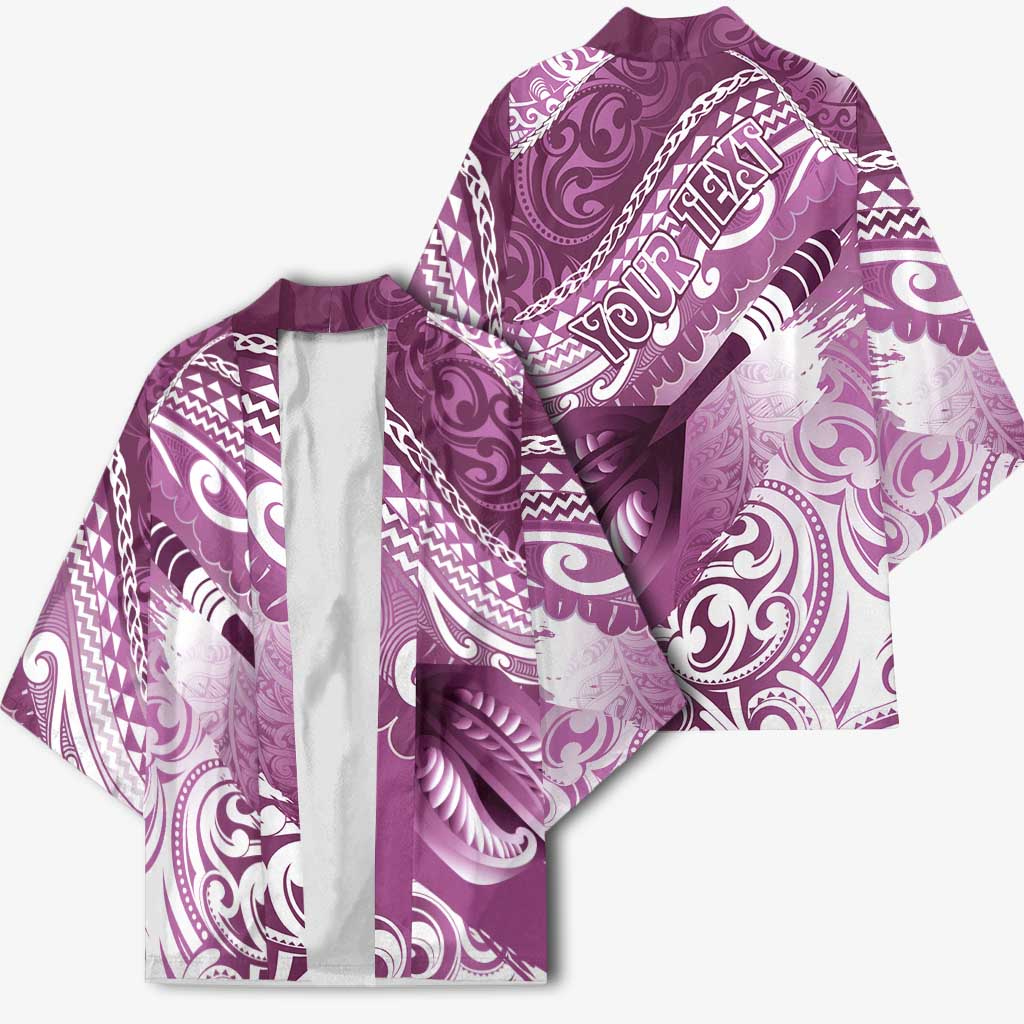 Personalised New Zealand Aotearoa Darts Masters Kimono Maori Art Tattoo with Tribal Dart Symbol Pink LT03 - Polynesian Pride