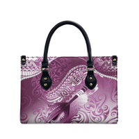 Personalised New Zealand Aotearoa Darts Masters Leather Bag Maori Art Tattoo with Tribal Dart Symbol Pink LT03 - Polynesian Pride