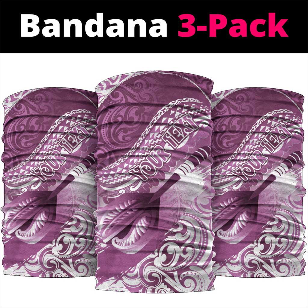Personalised New Zealand Aotearoa Darts Masters Neck Gaiter Maori Art Tattoo with Tribal Dart Symbol Pink LT03 package One Size: 25*50cm Pink - Polynesian Pride