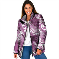 Personalised New Zealand Aotearoa Darts Masters Padded Jacket Maori Art Tattoo with Tribal Dart Symbol Pink LT03 Women Pink - Polynesian Pride