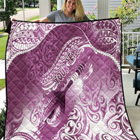 Personalised New Zealand Aotearoa Darts Masters Quilt Maori Art Tattoo with Tribal Dart Symbol Pink LT03 Pink - Polynesian Pride