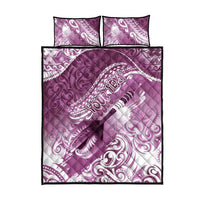 Personalised New Zealand Aotearoa Darts Masters Quilt Bed Set Maori Art Tattoo with Tribal Dart Symbol Pink LT03 - Polynesian Pride