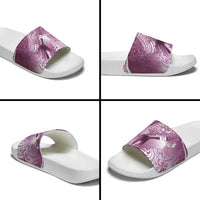Personalised New Zealand Aotearoa Darts Masters Slide Sandals Maori Art Tattoo with Tribal Dart Symbol Pink LT03 - Polynesian Pride